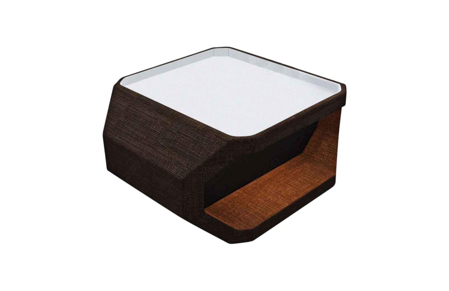 Couchtisch Asti – Modern & Vielseitig in Stoff Braun-Schwarz