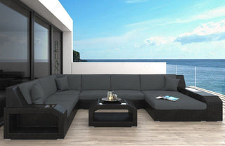 Rattan Sofa Matera XXL – Grau - Bild 1