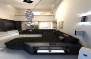Stoff-Wohnlandschaft Materialmix Prato XXL