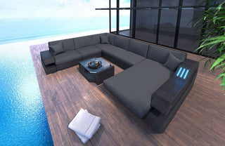 Rattan Sofa Ravenna XXL – Graues Design in Default Title