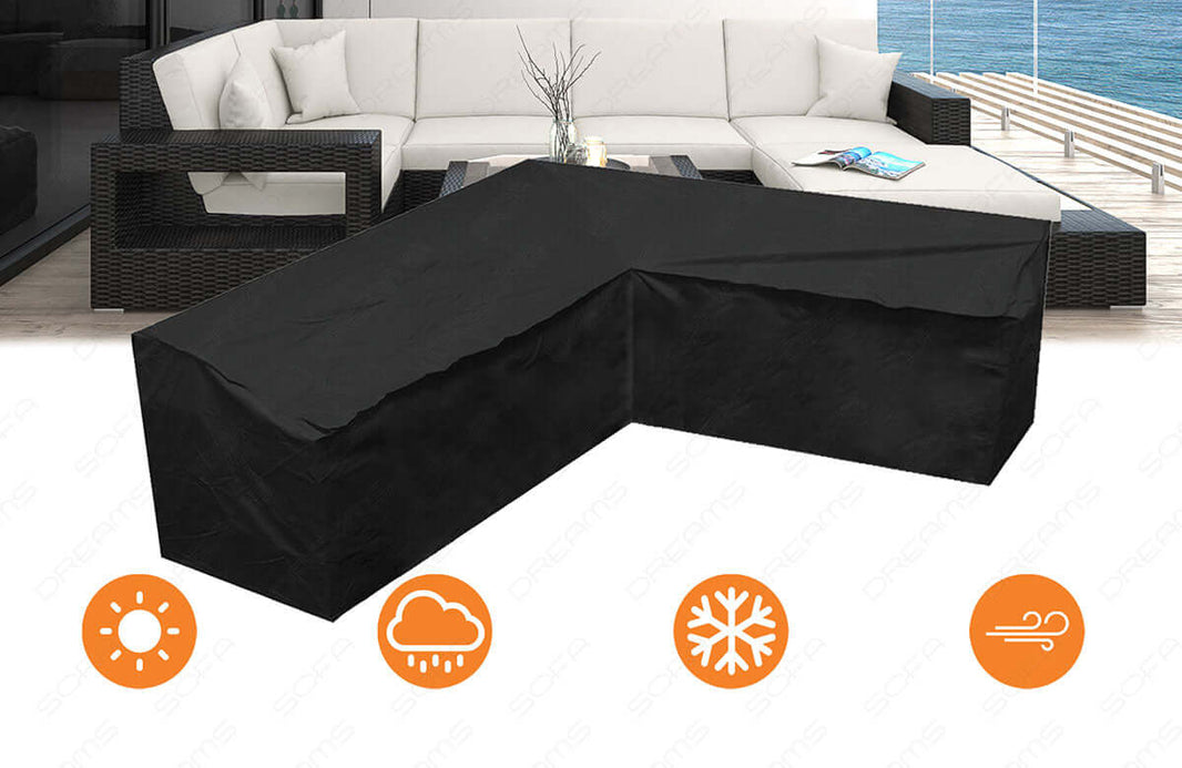 Designsofa Rattansofa Abdeckung Messana aus Stoff