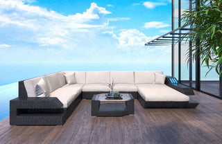 Rattan Sofa Ravenna XXL – Cremefarbenes Design - Bild 2