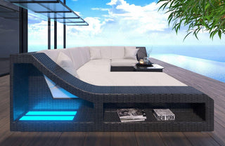 Rattan Sofa Turino U-Form – Creme - Bild 2