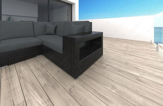 Rattan Sofa Messana U-Form – Grau - Bild 3