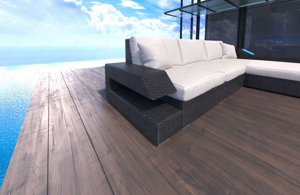 Rattan Sofa Ravenna L – Cremefarbener Charme