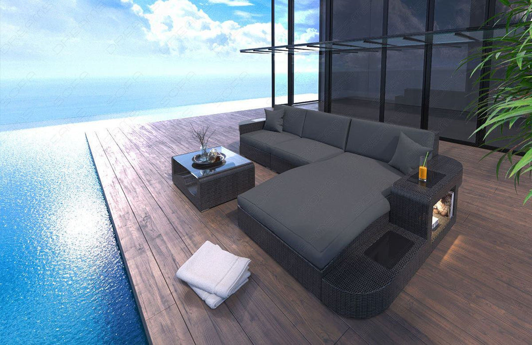 Sofa Rattan Wave in Stoff