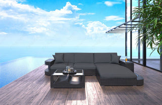 Rattan Sofa Wave L – Grau - Bild 1