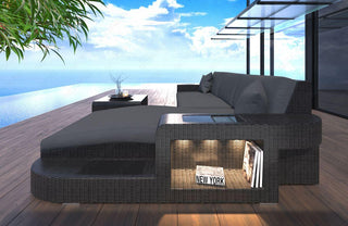 Rattan Sofa Wave L – Grau - Bild 2