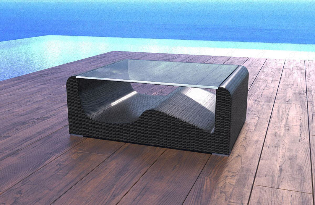 Couchtisch Polyrattan Wave Robust
