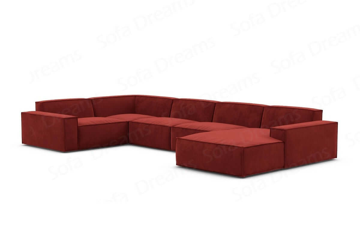 Wohnlandschaft Formenta U-Form aus Stoff Rot