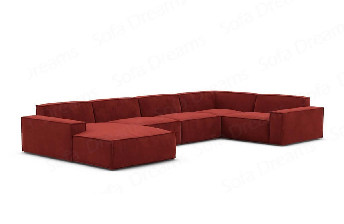 Wohnlandschaft Formenta U-Form aus Stoff Rot