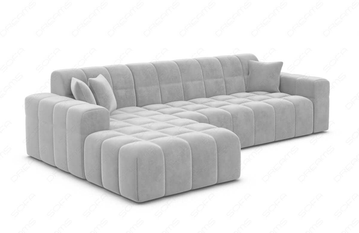 Polster Ecksofa Ibiza L-Kurz – Komfort & Design Hellgrau