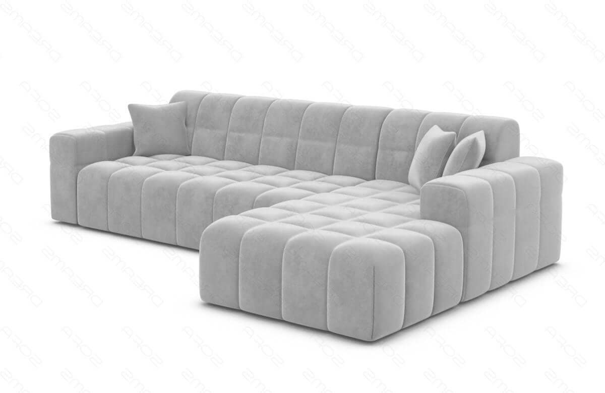 Polster Ecksofa Ibiza L-Kurz – Komfort & Design Hellgrau