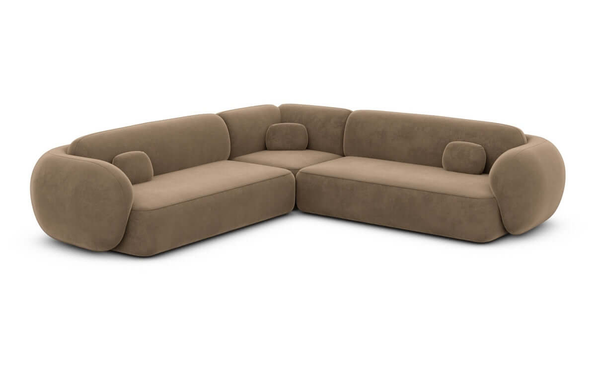 Couch Altea L-Form in Stoff Braun