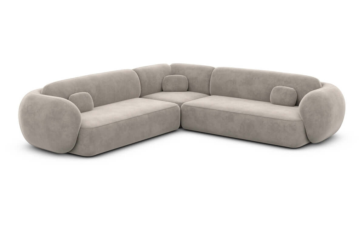 Couch Altea L-Form in Stoff Sand