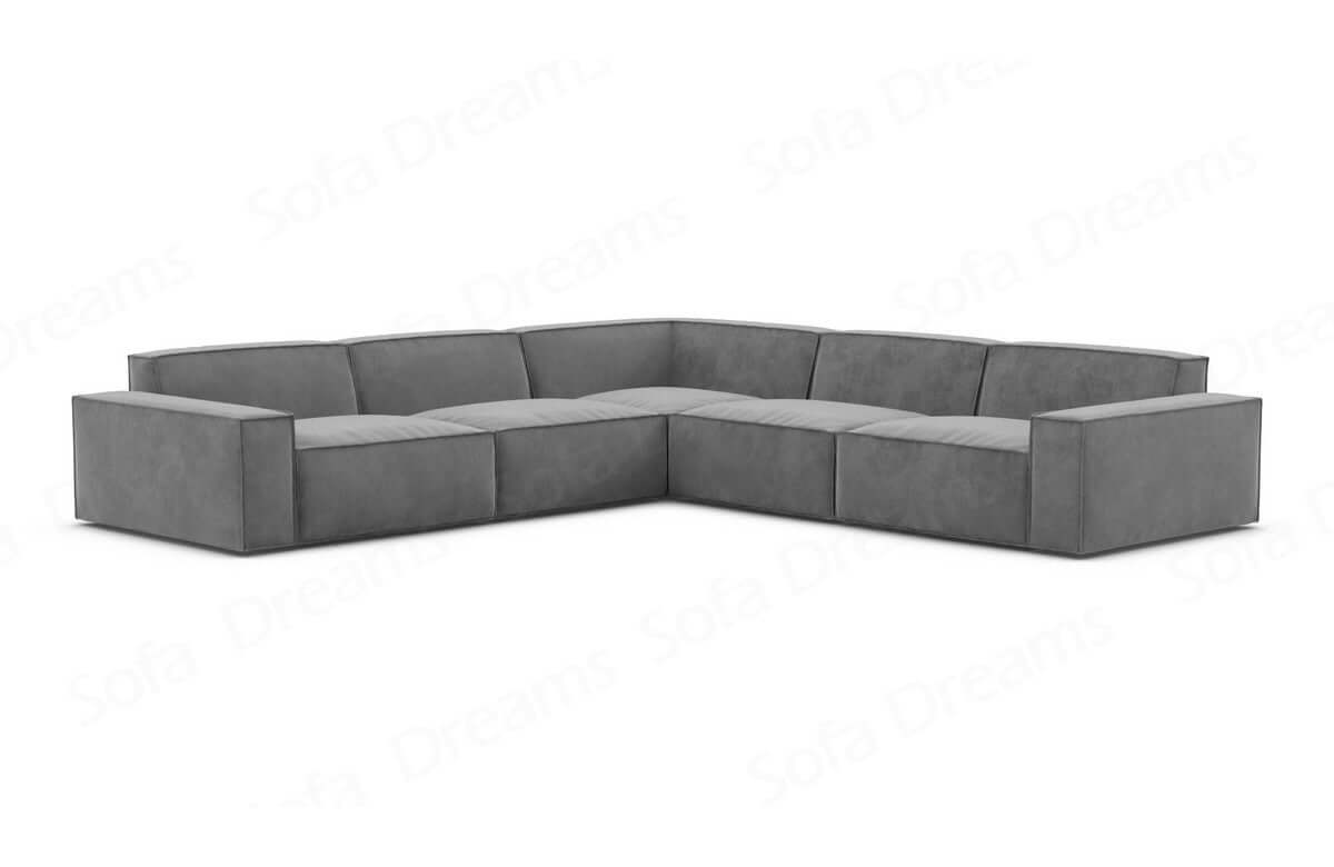 Ecksofa Formenta L-Form aus Stoff Dunkelgrau