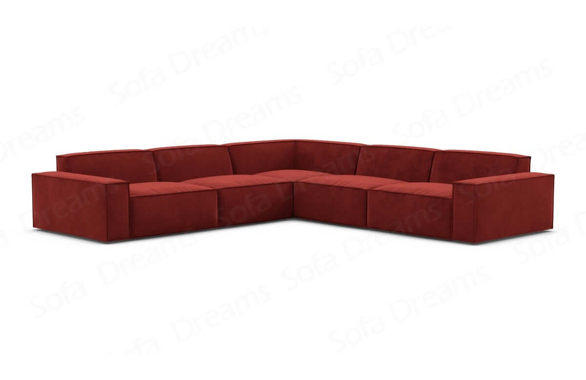Ecksofa Formenta L-Form aus Stoff Rot