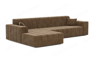 Polster Ecksofa Gran Canaria L-Kurz – Modern & Bequem in Strukturstoff und der Farbe Braun - Ausrichtung links - Bild 2