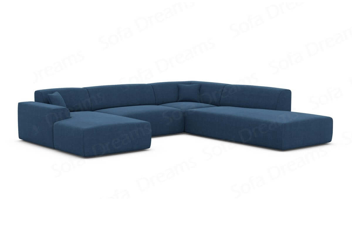 Couchlandschaft Mallorca Lounge U-Form in Stoff Blau