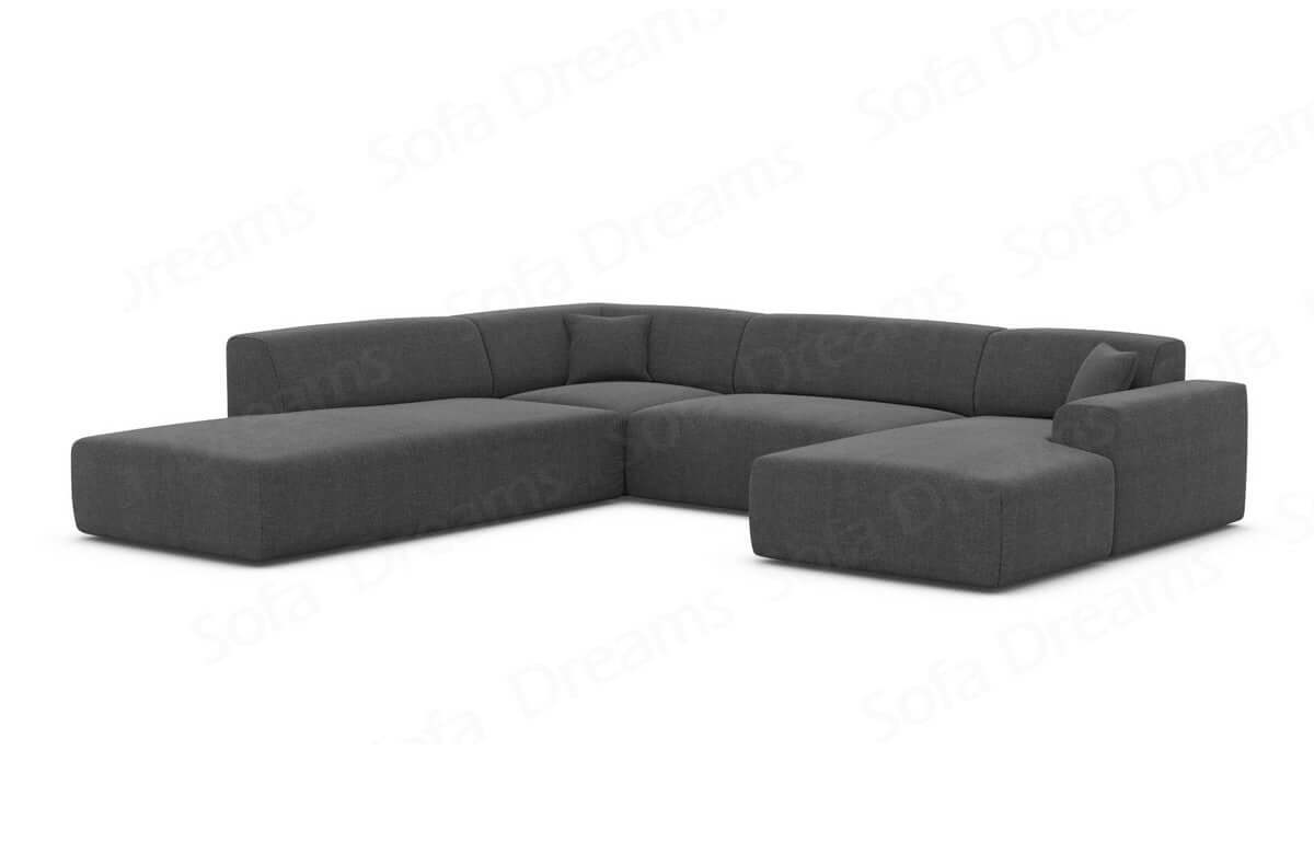 Couchlandschaft Mallorca Lounge U-Form in Stoff Anthrazit