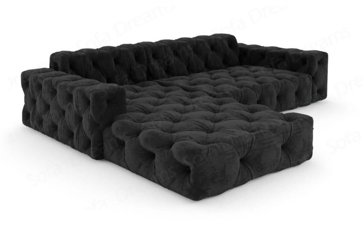 Polster Ecksofa Menorca L-Form Kurz – Komfort Schwarz