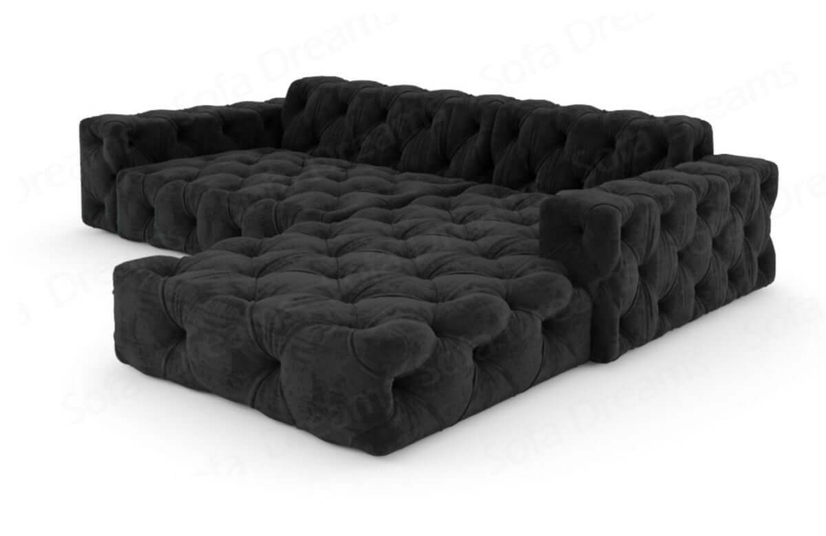 Polster Ecksofa Menorca L-Form Kurz – Komfort Schwarz