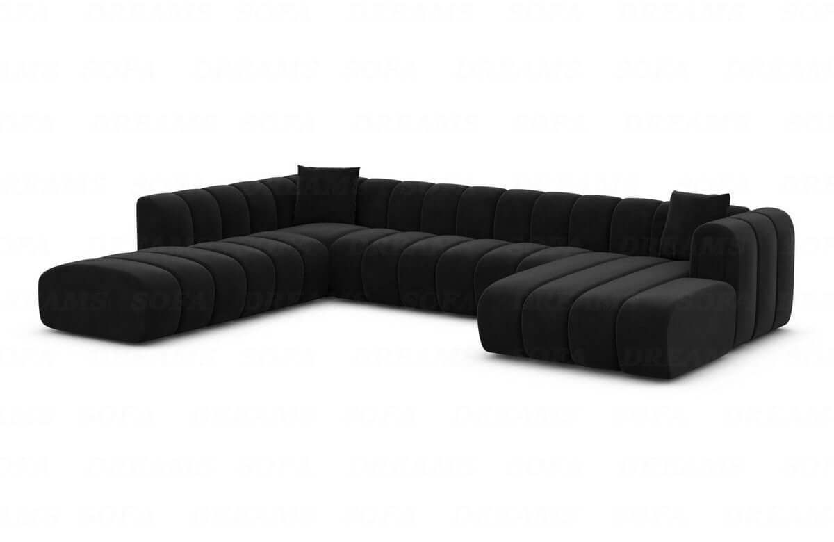 Polster Wohnlandschaft Almagro XXL Schwarz