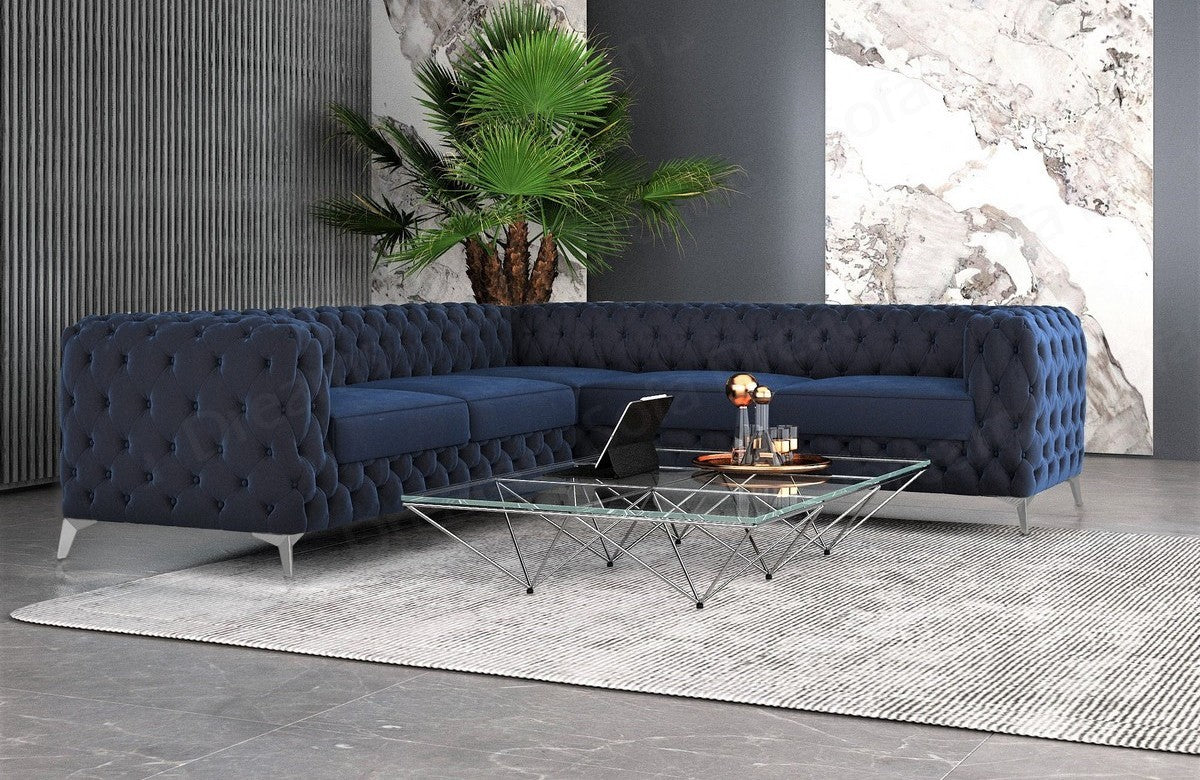 Polster Ecksofa Cordoba L-Form – Komfort & Stil Dunkelblau