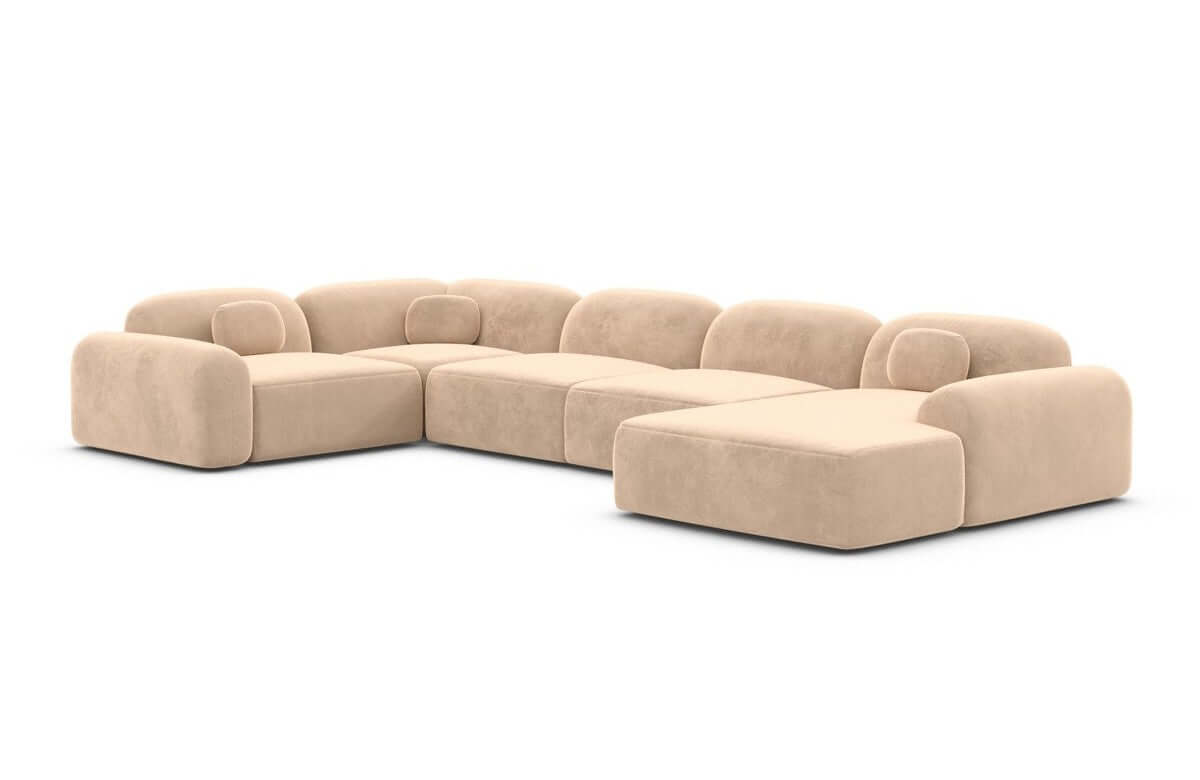 Polster Wohnlandschaft Barcelona U-Form Beige