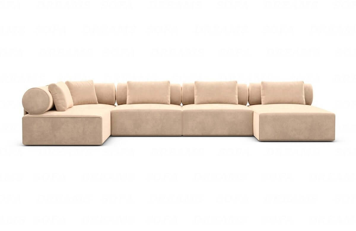 Couchlandschaft Laguardia U Form in Stoff beige