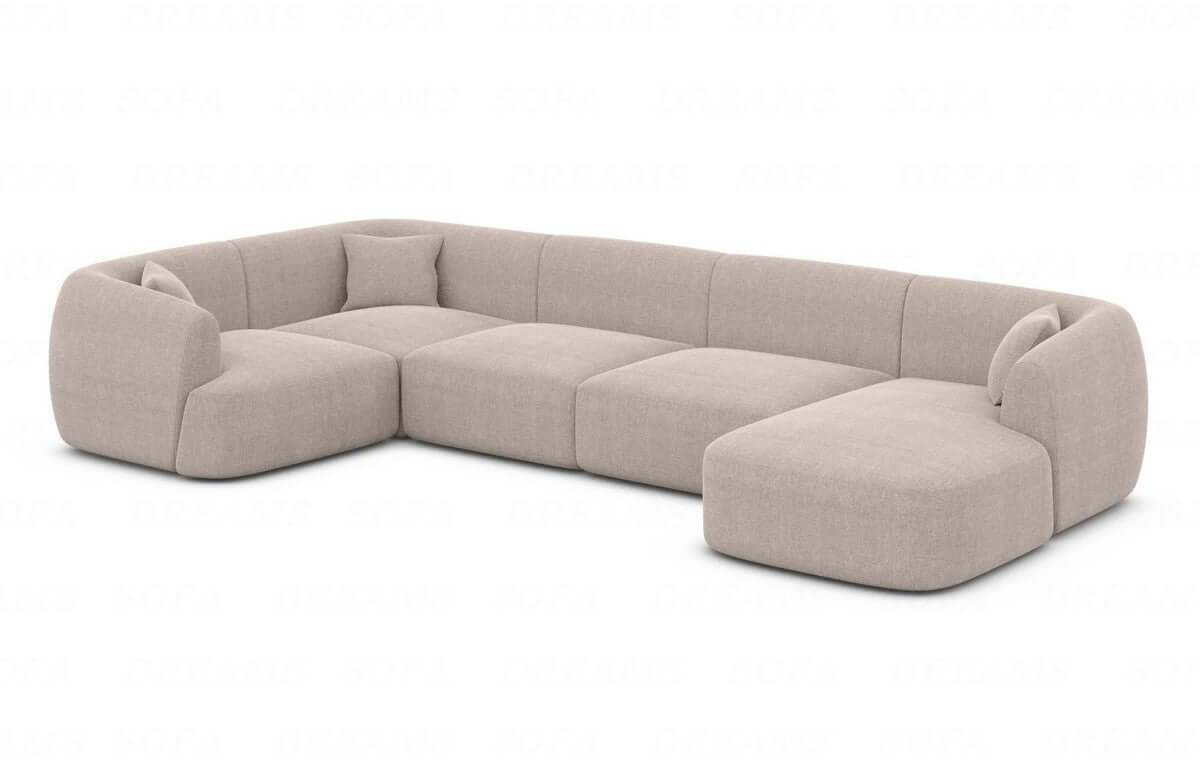 Polster Wohnlandschaft Tabarca U-Form Beige