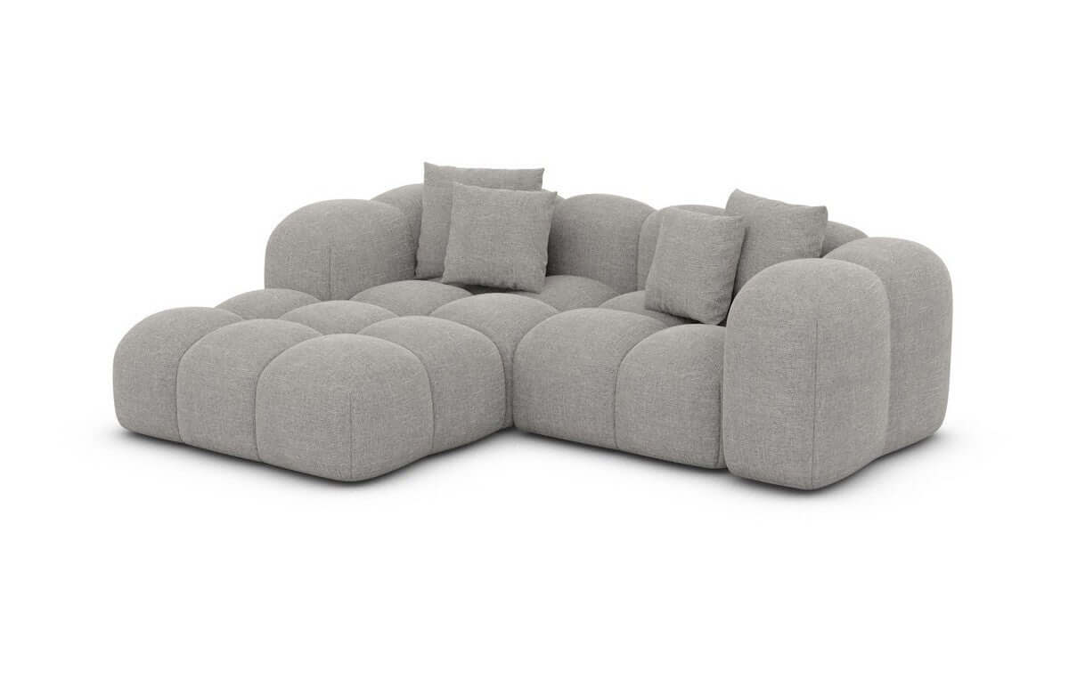 Ecksofa Formentera L-Form Mini Hellgrau