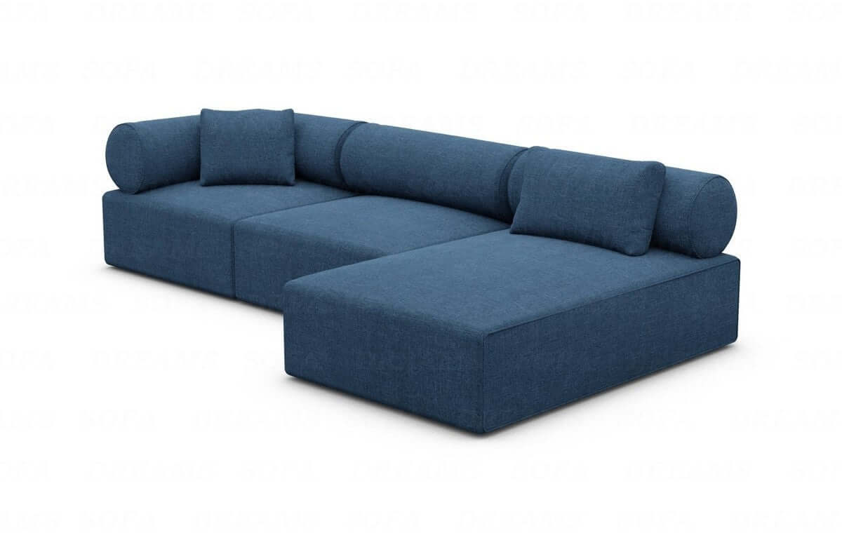 Couch Laguardia L Form in Samtstoff