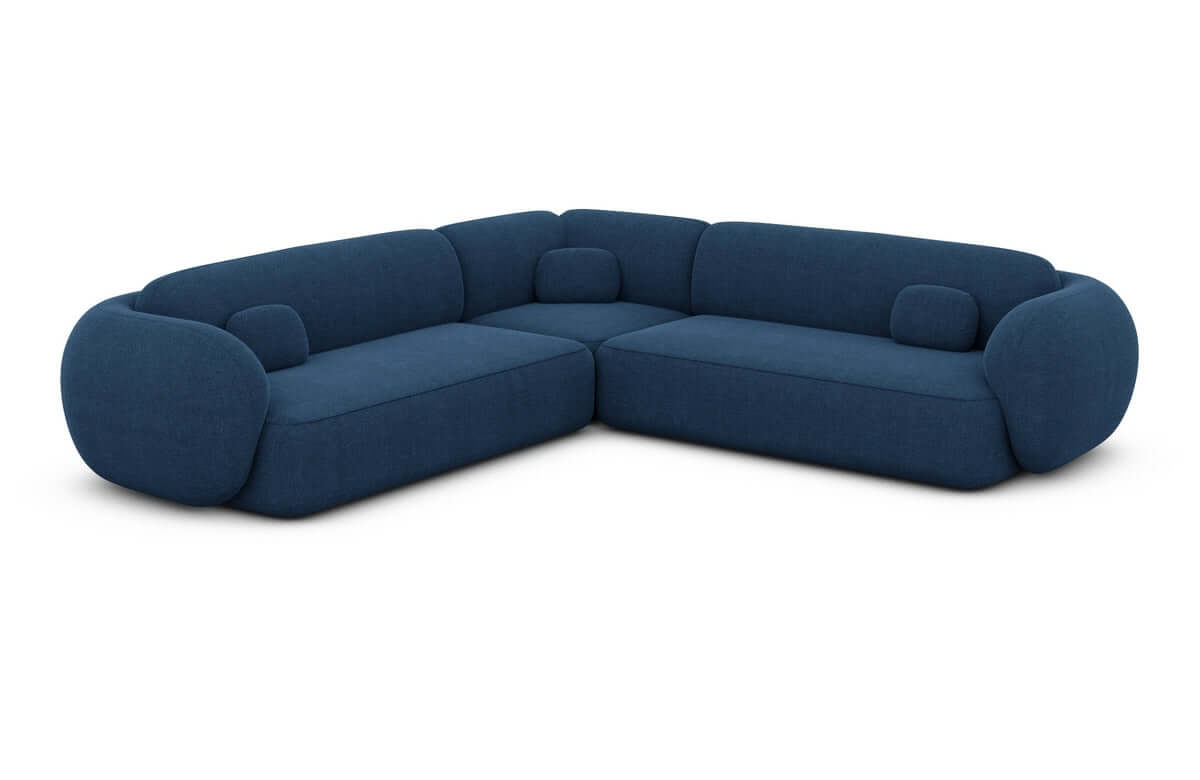 Couch Altea L-Form in Stoff Blau