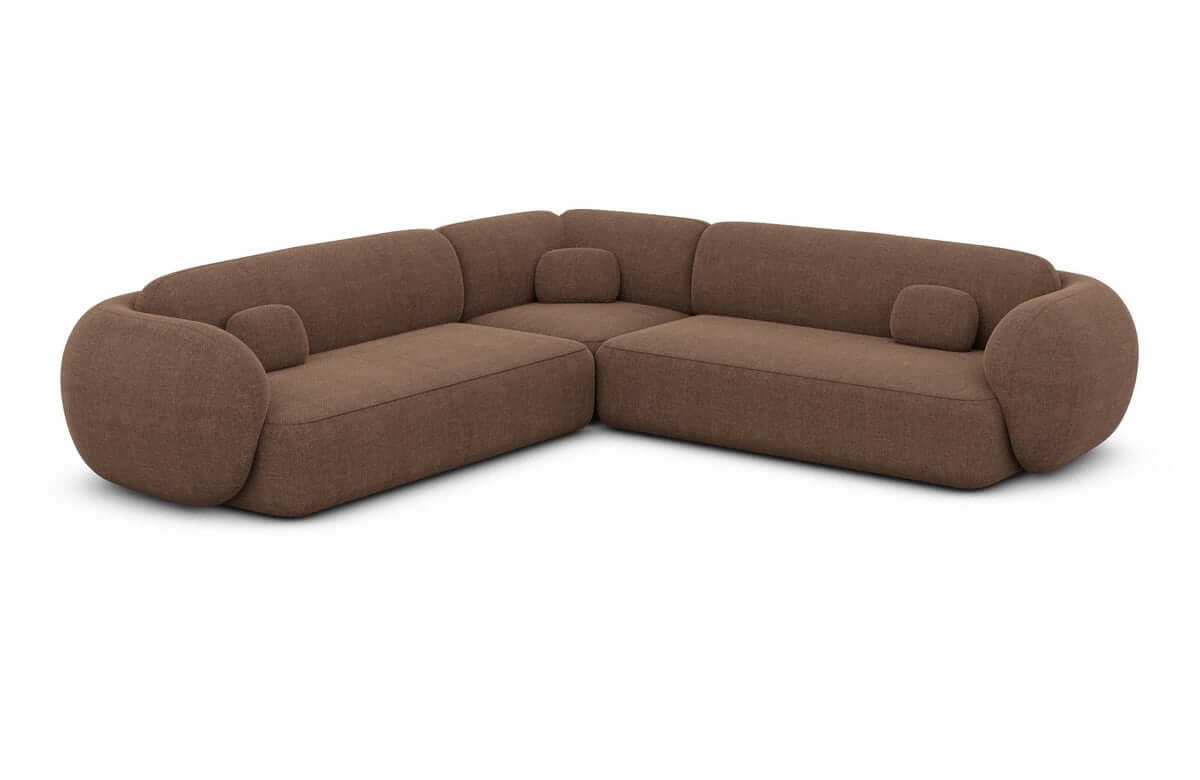 Couch Altea L Form in Stoff braun