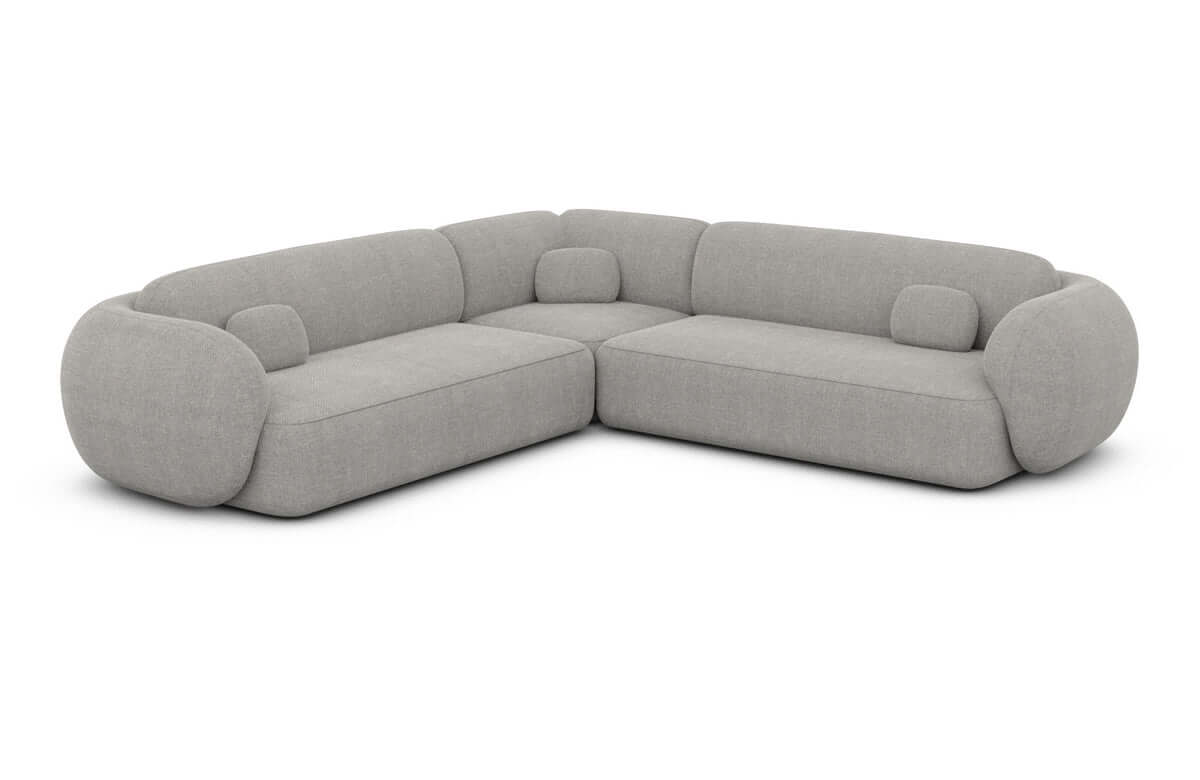 Couch Altea L-Form in Stoff Hellgrau