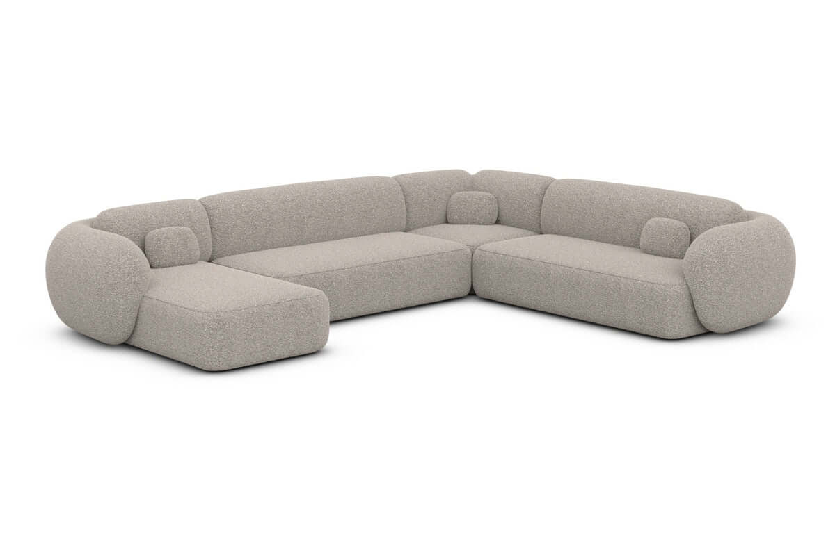 Wohnlandschaft Altea XXL U-Form in Stoff Pearl