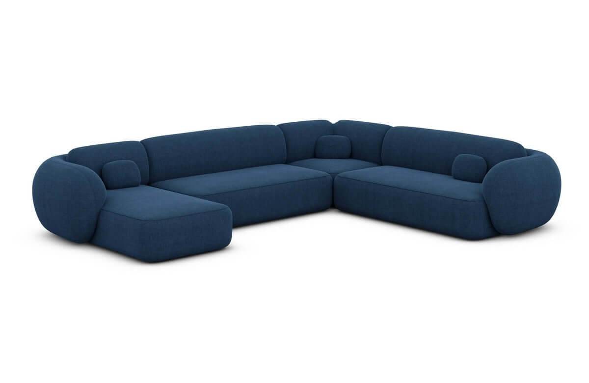 Wohnlandschaft Altea XXL U-Form in Stoff Blau
