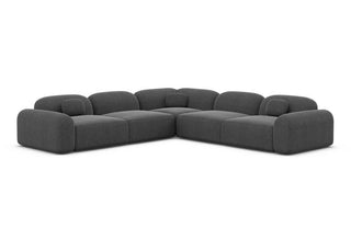 Ecksofa Barcelona Stoff L-Form in Strukturstoff und der Farbe Anthrazit - Bild 2