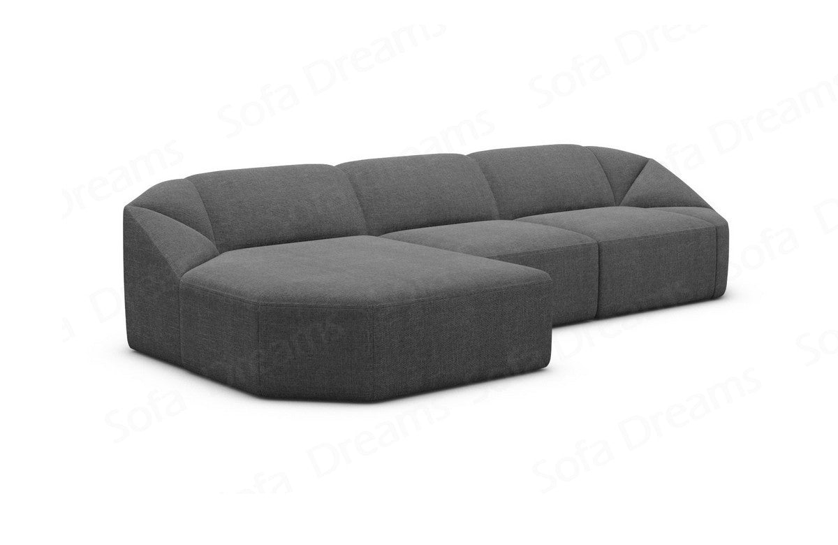 Polster Ecksofa Cabrera L-Form kurz Anthrazit