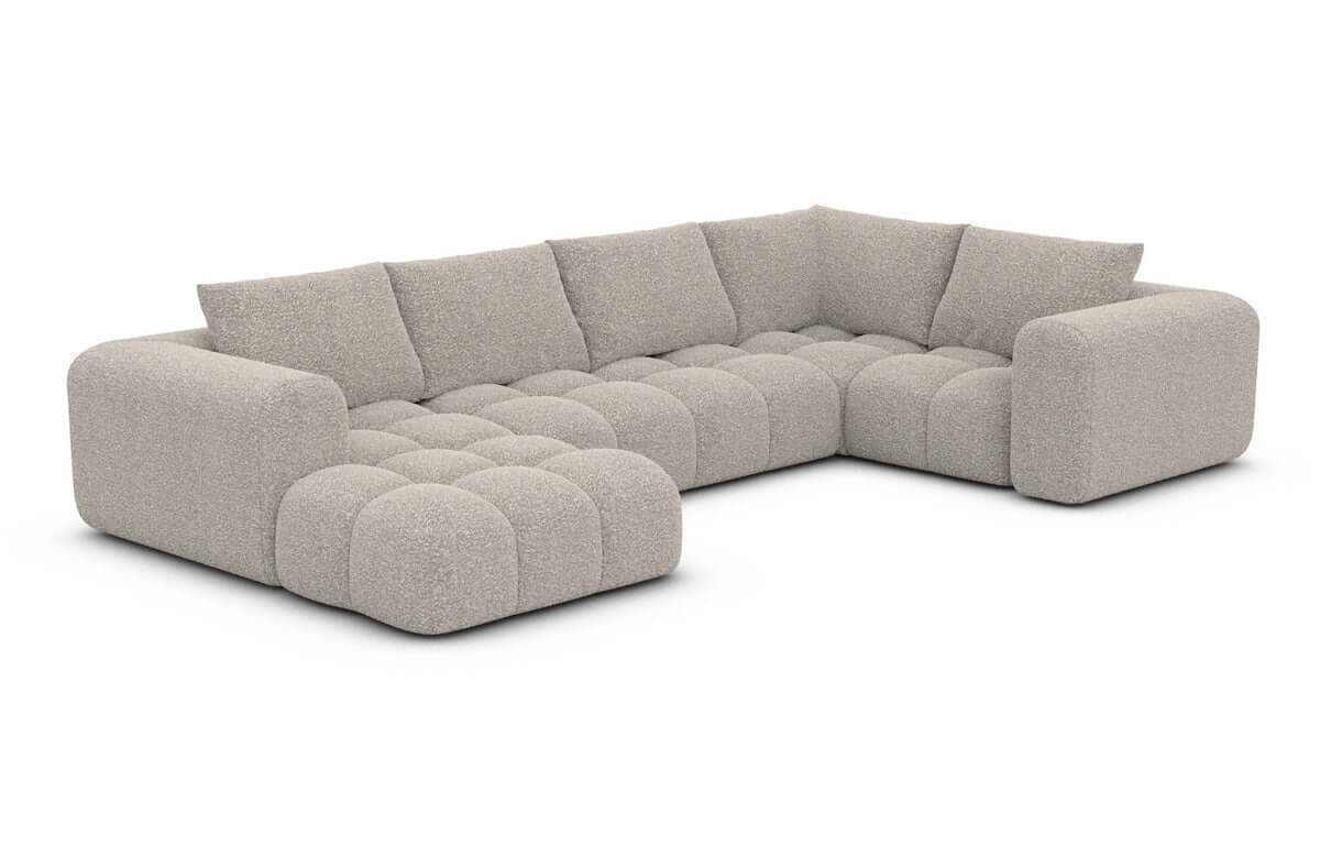 Couchlandschaft Casaluna U-Form in Stoff Pearl