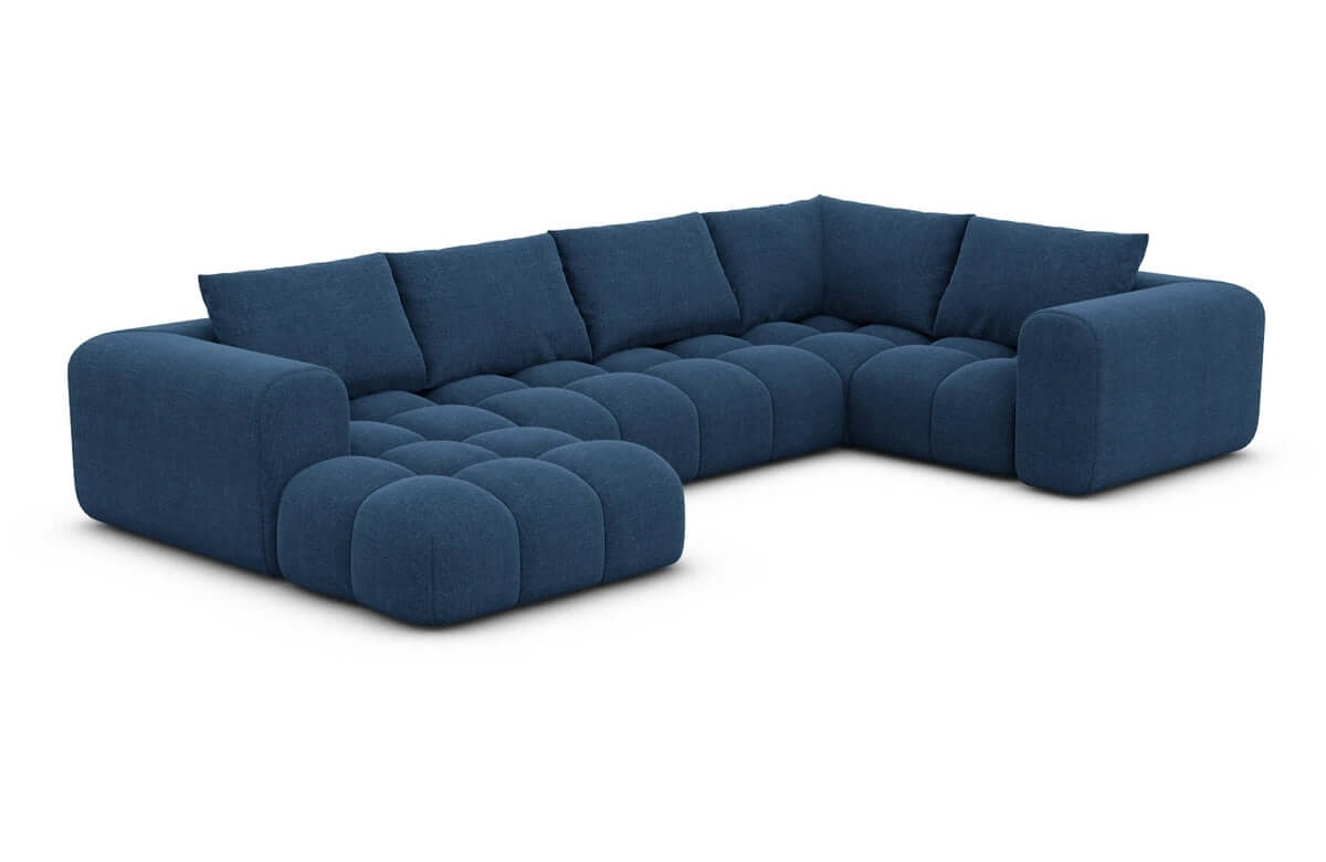 Couchlandschaft Casaluna U-Form in Stoff Blau
