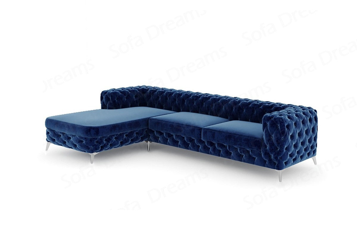 Polster Ecksofa Cordoba L-Form Kurz – Modern & Bequem Dunkelblau