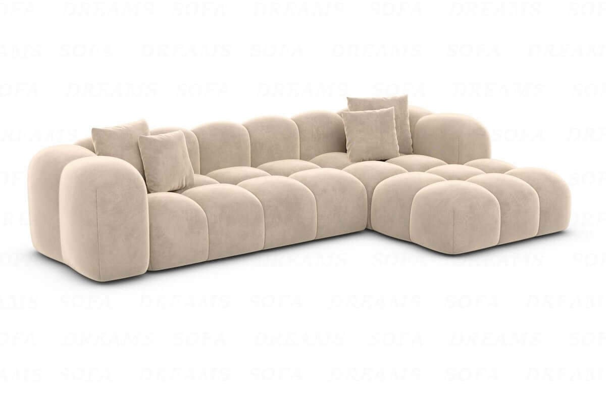 Samtstoff Ecksofa Formentera L Form