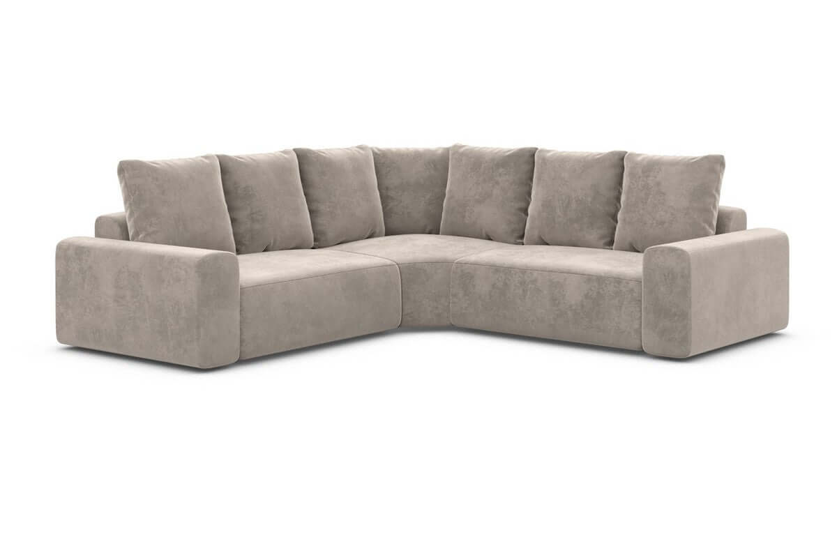 Couch Gomera L-Form in Stoff Sand