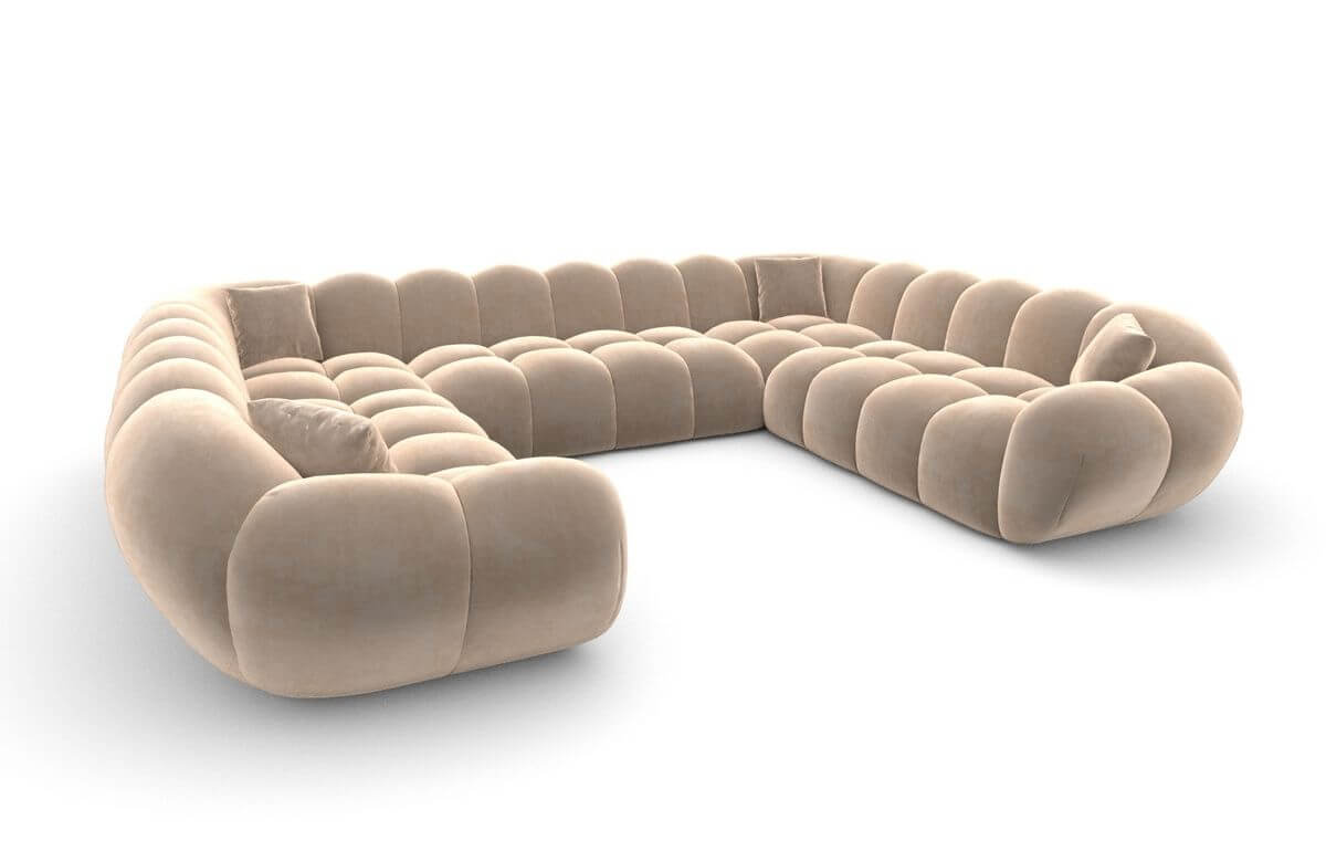 Wohnlandschaft Maleron XXL Panorama Beige