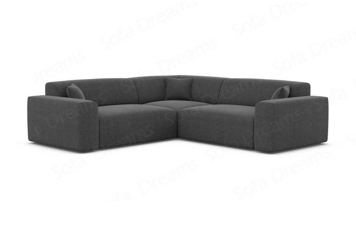 Ecksofa Mallorca L-Form aus Stoff Anthrazit