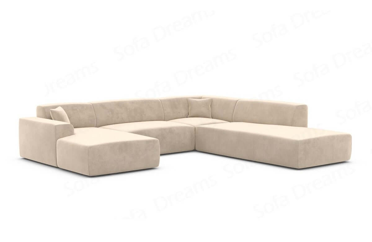 Couchlandschaft Mallorca Lounge U-Form in Stoff Beige