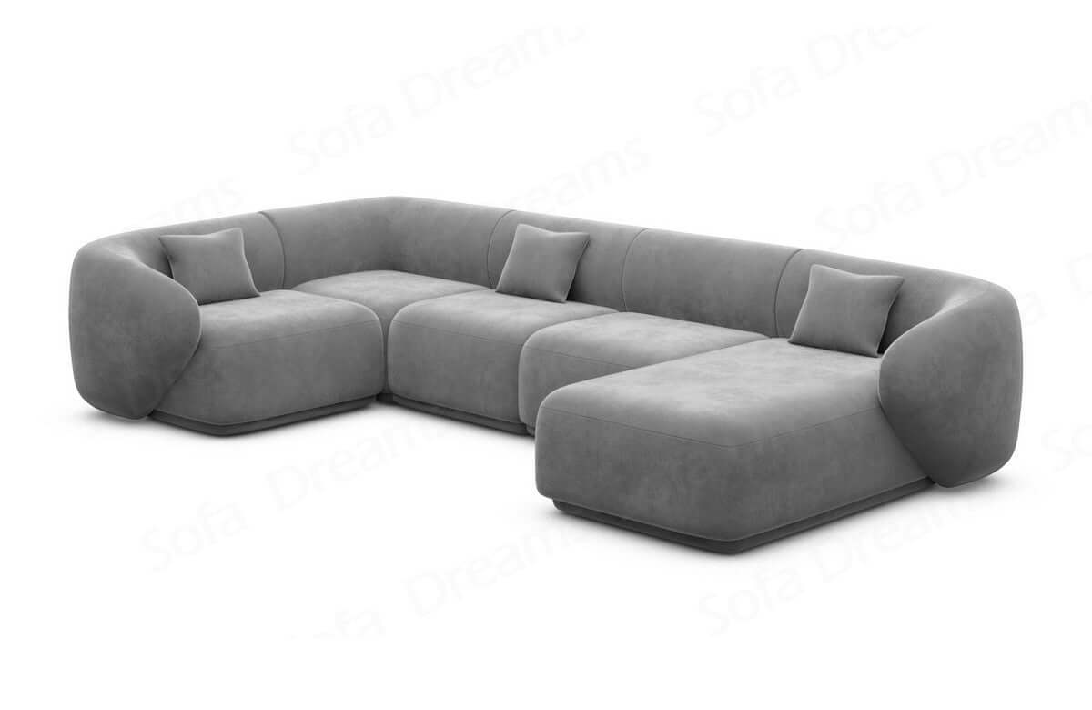 Wohnlandschaft Marbella U-Form Dunkelgrau