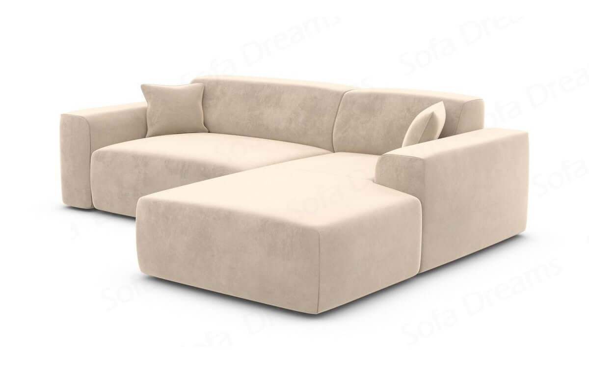 Stoff Ecksofa Mallorca L-Form Beige